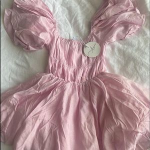 light pink mini dress